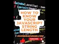 Javascript String Length How to determine the size of a string
