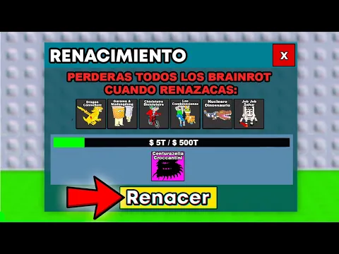 Video Thumbnail: Encontré el SUPER RENACIMIENTO OCULTO?! en Steal a Brainrot