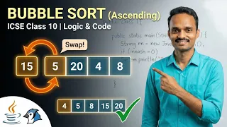 Bubble Sort in Java ICSE Class 10 Computer Applications Arrays in Java Important Programs