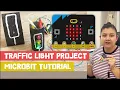 Micro bit Traffic Light Project Tutorial 3 LEDs crocodile clip cables and a microbit Beginner
