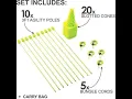 QUICKPLAY PRO Speed Agility Set Multi Sport Training Agility Poles Cones Speed Hurdles Soccer