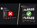 REACTION ROLES With BUTTONS Selection Menus Step-by-step Tutorial