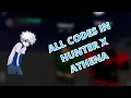 ALL WORKING CODES IN HUNTER X ATHENA Hunter X Hunter Roblox