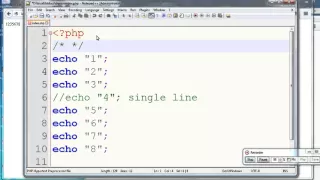 PHP Single Line Comment Multiline Comments