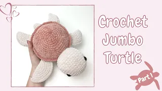 Crochet Jumbo Turtle - Tutorial Part 1 Free Amigurumi Animal Pattern for Beginners