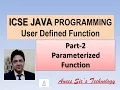 User Defined Function in JAVA PART-2 Parameterized Function Easily Explained U D F
