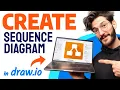 How to CREATE SEQUENCE DIAGRAM in draw io Step by Step
