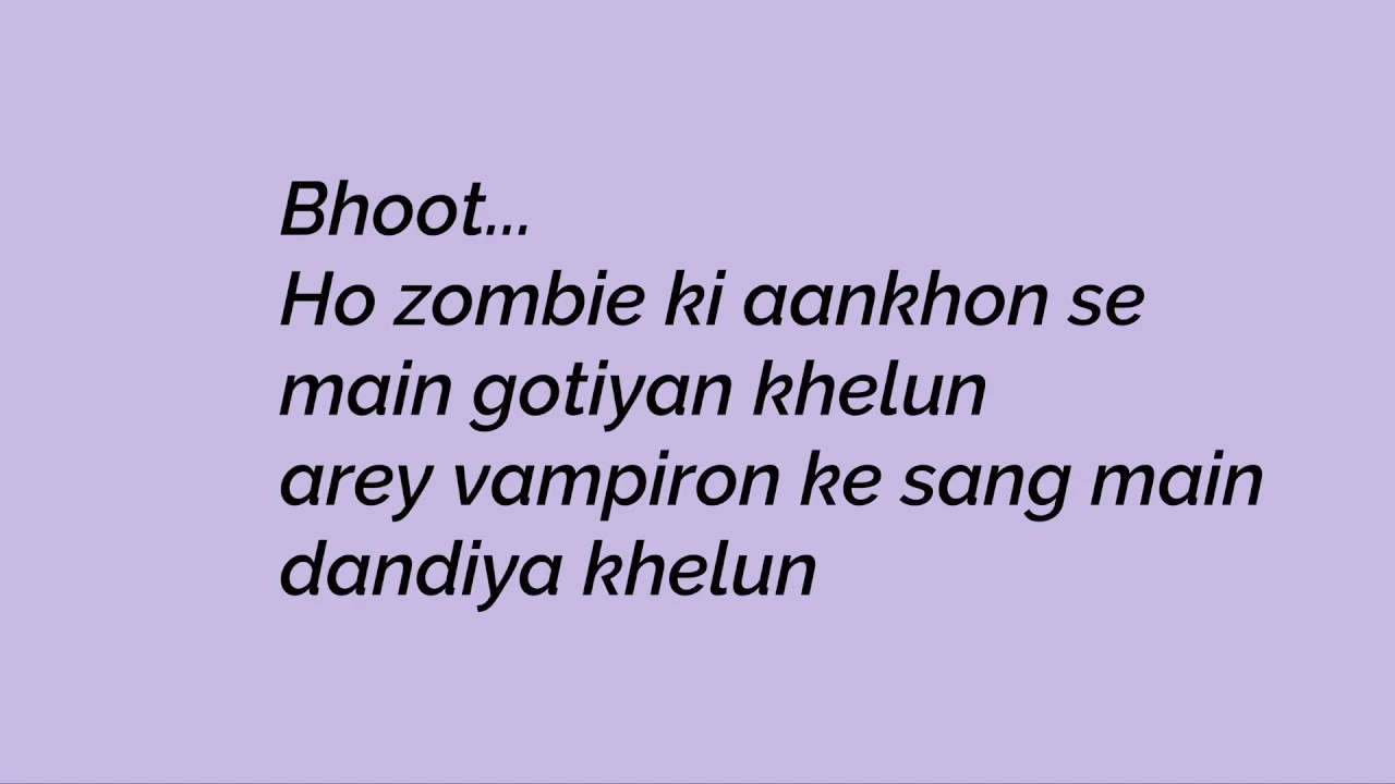 The bhoot song - Housefull 4 (lyrics)