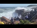 Thunder Hole Acadia National Park in Bar Harbor Maine Massive Waves and Splashes