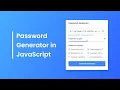JavaScript Password Generator Project for Beginners - Step-by-Step Tutorial Dev Dose With Prof