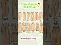 Download Lagu types of pants for girls👖🩳 with unique study...📝 #pants #english
