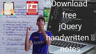 Free Hand-Written jQuery Notes jQuery ke handwritten Notes jQuery Notes Download free notes
