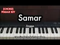 Download Lagu (FEMALE KEY) Samar - Jingga | Piano Karaoke by Andre Panggabean