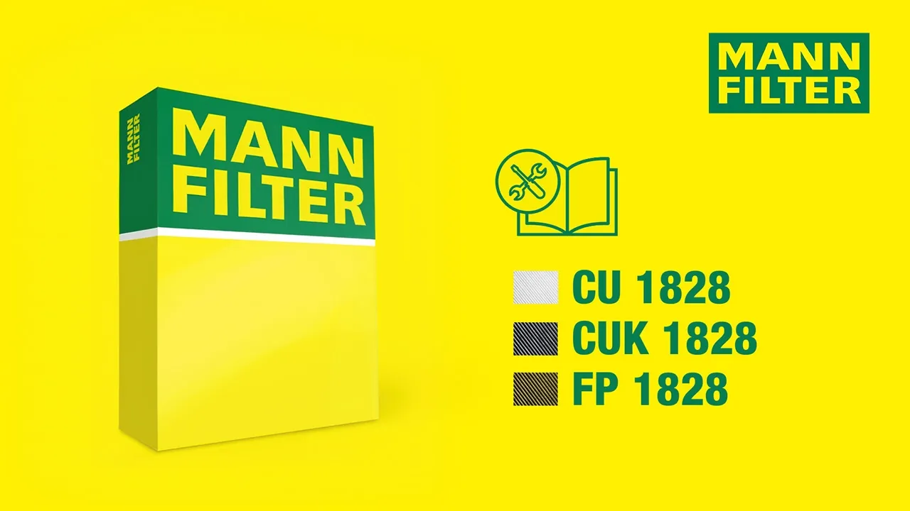 How to change a cabin air filter by MANN-FILTER I CU 1828 - CUK 1828 - FP 1828