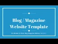 How to Create Modern Blog Magazine Website Template-1