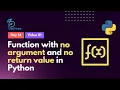 14 1 - Function with no argument and no return value in Python Python Bangla Tutorial