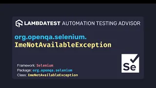 org openqa selenium ImeNotAvailableException with example