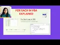 For Each Loop in VBA Explained Simply Excel VBA for Beginners