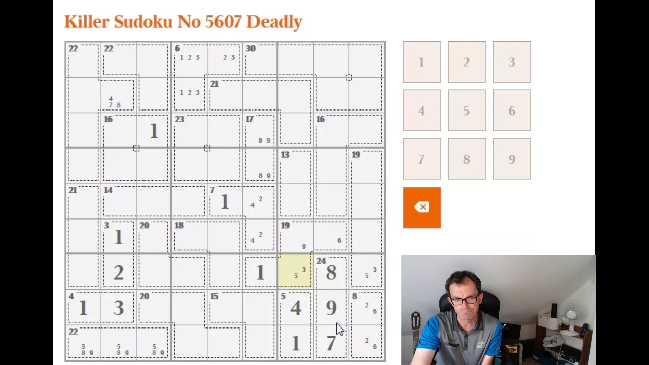 Solving the Deadly Killer Sudoku from The Times 2 Sept 2017