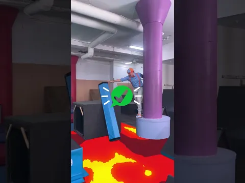 Can Blippi make it across the lava ? #blippi #shorts #play #lava