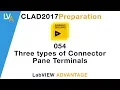 LabVIEW CLAD 054 Three types of Connector Pane terminals