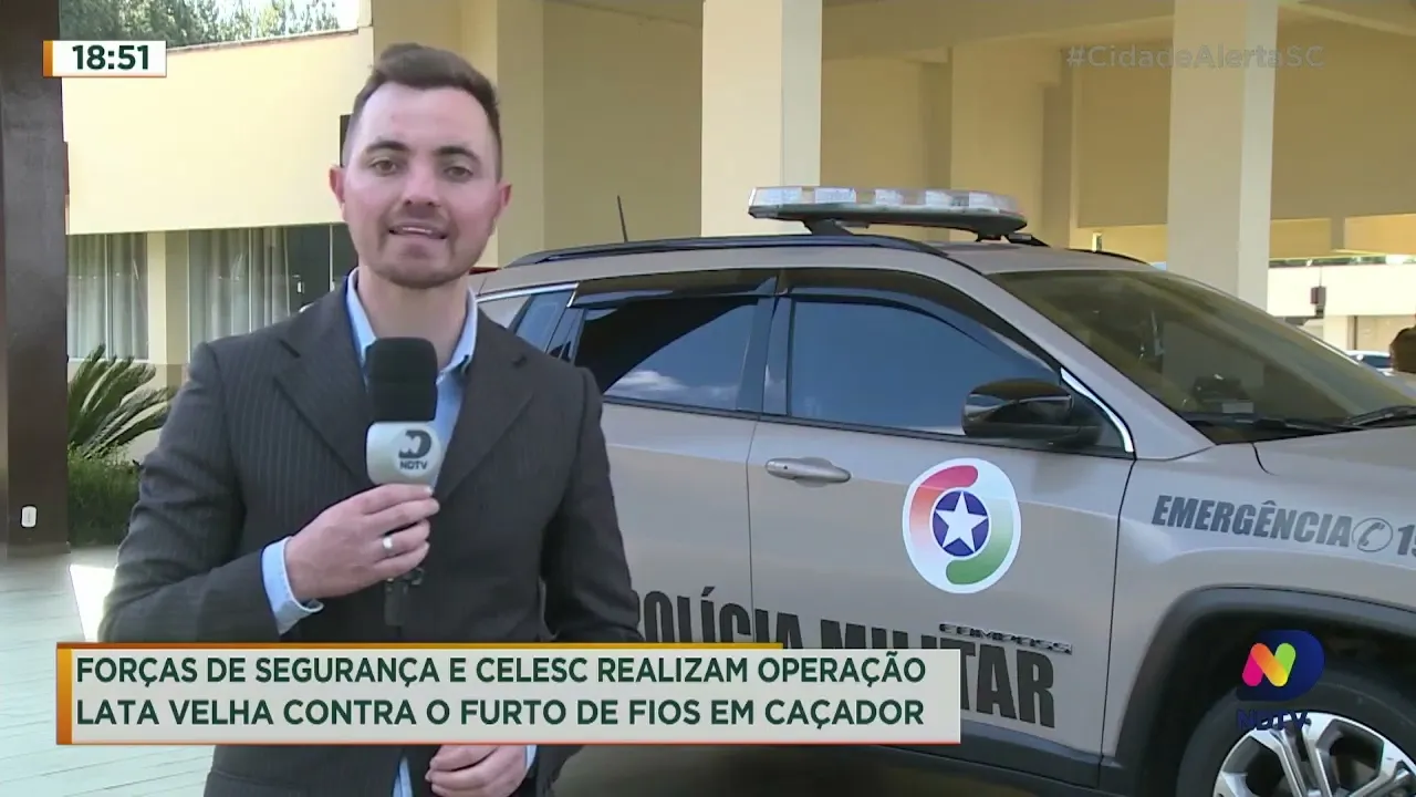 Operação Lata Velha, contra furto de fios, é realizada em Caçador