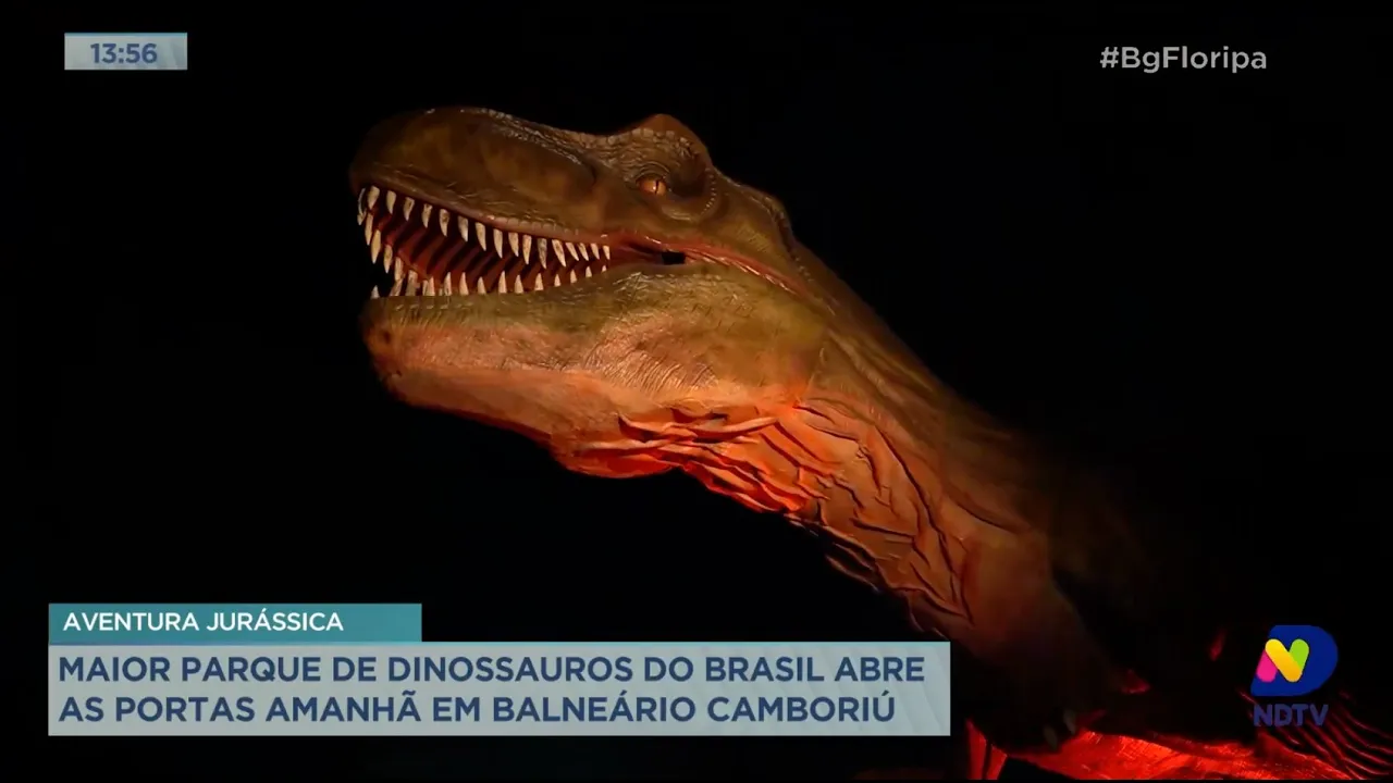 Aventura jurássica: maior parque de dinossauros do Brasil abre as portas, em Balneário Camboriú