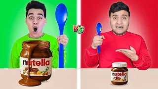 تحدي ملعقة الكبيرة ضد الصغيرة التوينز راحو فيها بسبب العقابات 