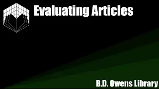 Evaluating Articles