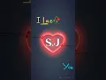 Lagu SJ Letter Name Status ❤️ |New Trending Name Art Video❤️..#shorts#viral#viralshorts#name_status#short