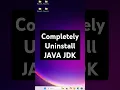How to Completely Uninstall JAVA JDK in Windows 11 Delete JAVA JDK