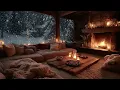 Peaceful Fireplace Soft Piano Music Cozy Winter Night Ambience for Sleep and Relaxation