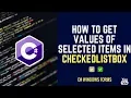 How To Get Values Of Selected Items In CheckedListBox C