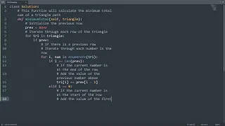 Leetcode 120 Triangle in Python Python Leetcode Python Coding Tutorial Python Coding ASMR