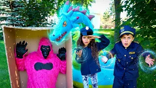 Heidi dan Zidane Bermain Polisi 👮‍♂️ Menolong Teman dan Petualangan Seru untuk Anak