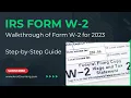 IRS Form W-2 Walkthrough Wage and Tax Statement Example with Form 1040