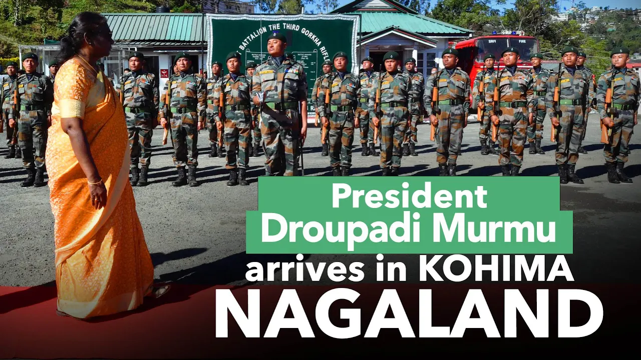President Droupadi Murmu arrives in Kohima, Nagaland
