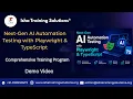 Next Gen AI Automation Testing Demo 18th August 2026 Call WhatsApp on 91-9133190573 to Enroll