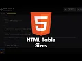 HTML Tutorial - HTML Table Sizes How To Deal With HTML Table width and height