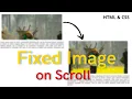 Fixed Background Image on Scrolling Parallax Effect HTML CSS