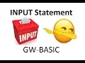 Input Statement in GW basic 10th computer gw basic lectures in Use of input statement