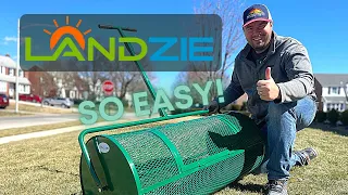 Download Landzie Compost \u0026 Peat Moss Spreader 😍 Great For Top Dressing After Overseeding MP3