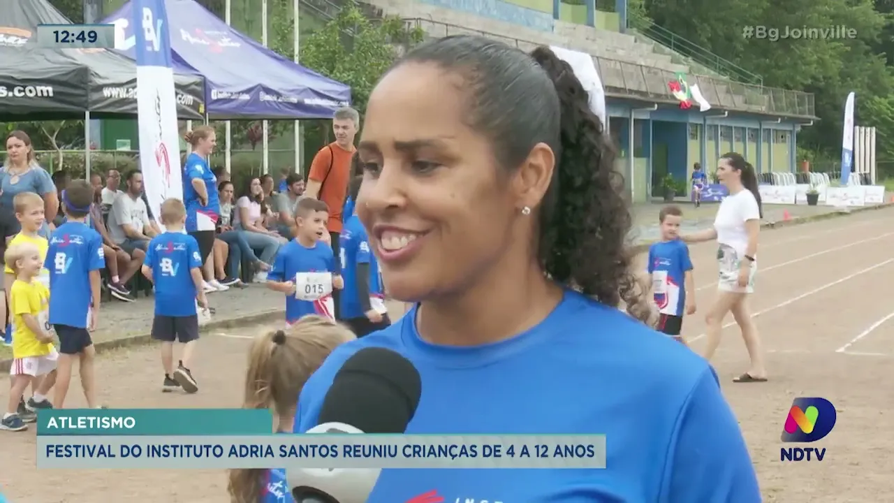 Atletismo: Festival do Instituto Adria Santos reuniu crianças de 4 a 12 anos