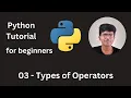 Python 3 Operators Types of Operators