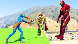 GTA 5: THAT WAS BRUTAL! SPIDER-MAN WITH A BASEBALL BAT vs SUPERHEROES! (Euphoria Physics) Ep.38