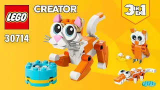 LEGO Creator 3in1 Orange Cat (30714)[79 pcs] Owl & Crocodile | Step-by-Step Building Instructions