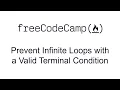 Prevent Infinite Loops with a Valid Terminal Condition
