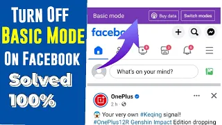 Remove Basic Mode on Facebook Remove Buy Data Option in Facebook