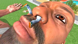 Franklin Stuck in Deepest Nose Hole - INDIAN BIKES DRIVING 3D