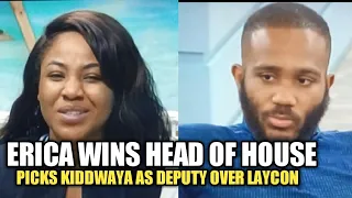 erica wins head of house picks kiddwaya as deputy